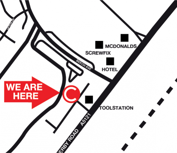 Map of Burton showroom location