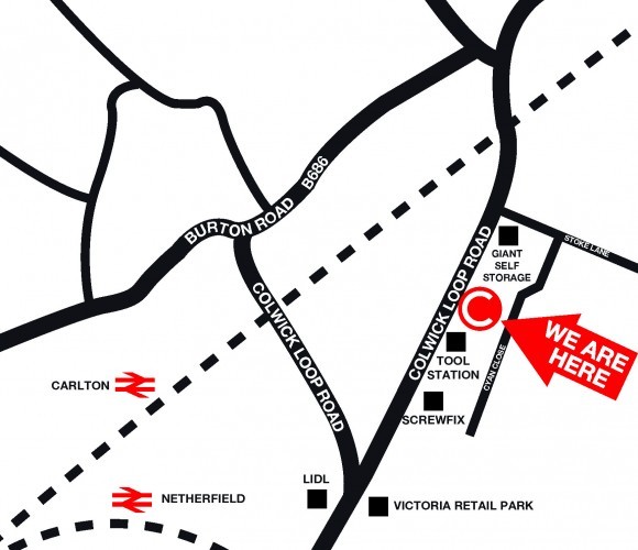NottinghamNetherfieldMapArrow