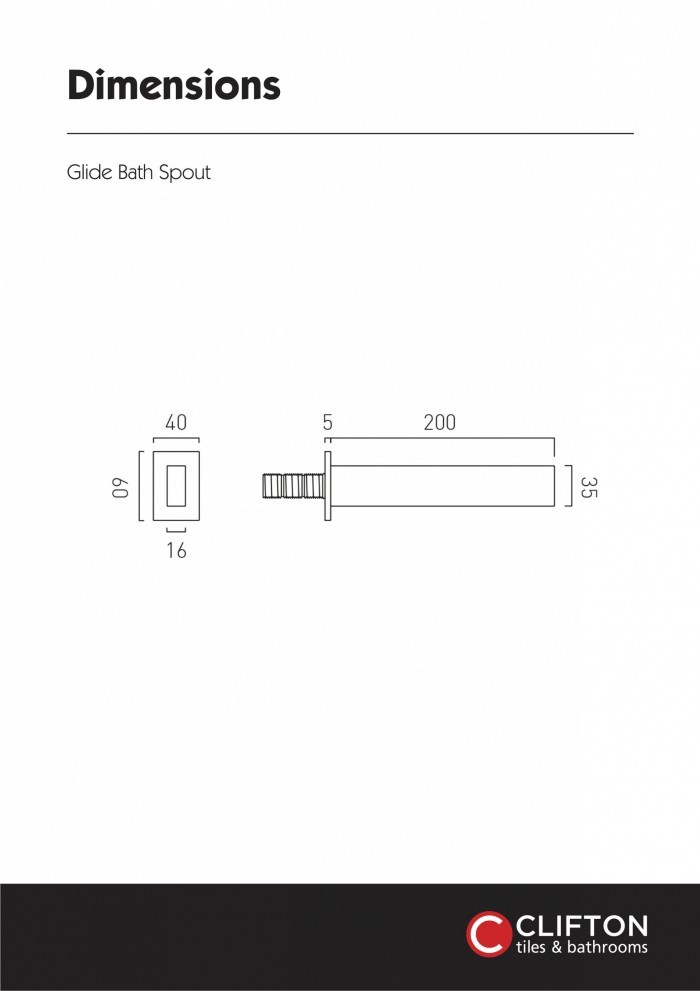 1068060 Clifton Line Drawings Glide Spout