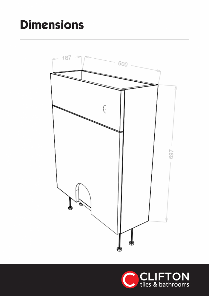 1004140 Clifton Fitted Furniture Dimensions Fso600cld