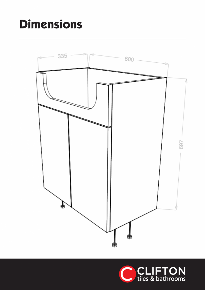 1004140 Clifton Fitted Furniture Dimensions Fuw600vld
