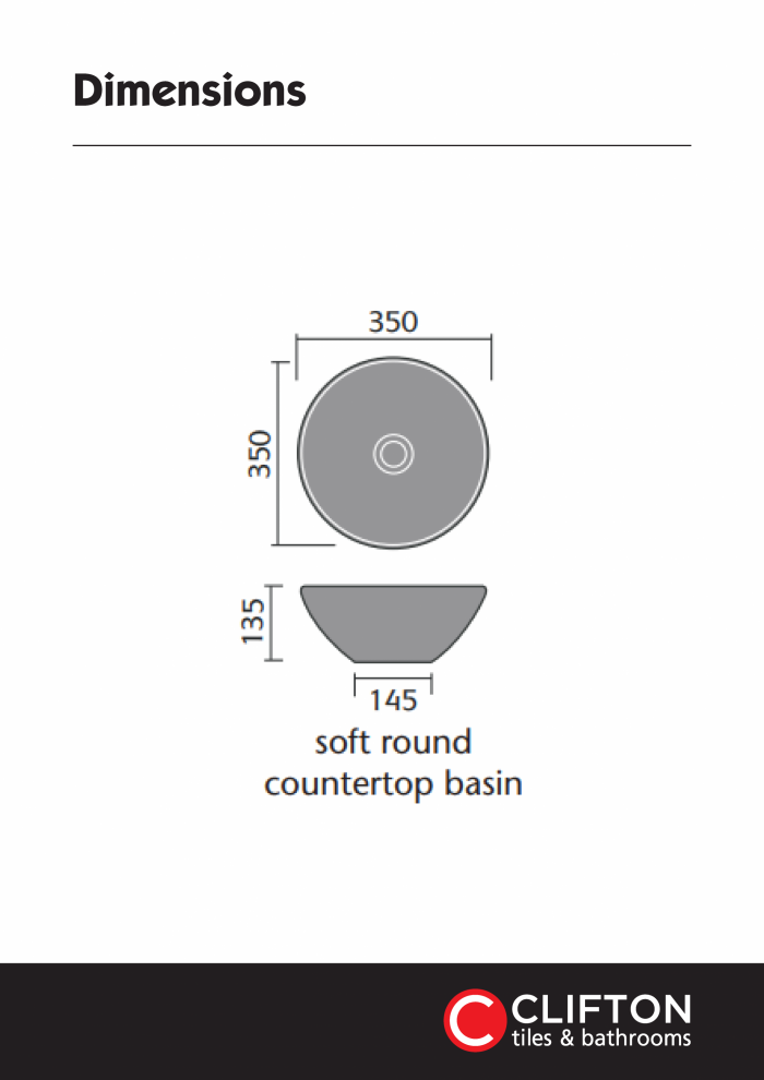 Clifton Furniture Basins Dimensions Poctrosld