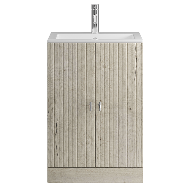 MAinimage550mm Floor Standing Fluted Double Door Ash 640x640