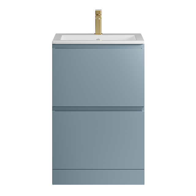 Mainimage550mm Floor Standing Handleless Drawer Dusky Blue 640x640