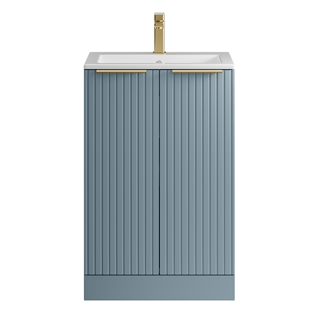 Mainimage550mm Floor Standing Fluted Double Door Dusky Blue 640x640
