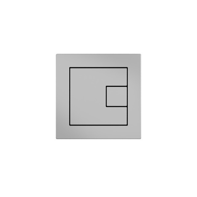 Square Push Button Chrome